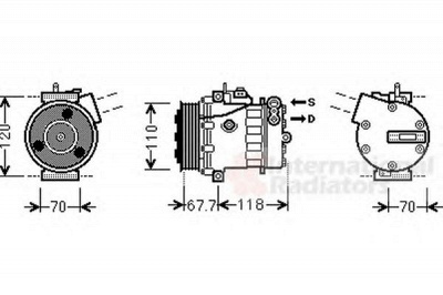 VAN WEZEL 1700k384 -  Компрессор, кондиционер